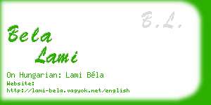 bela lami business card
